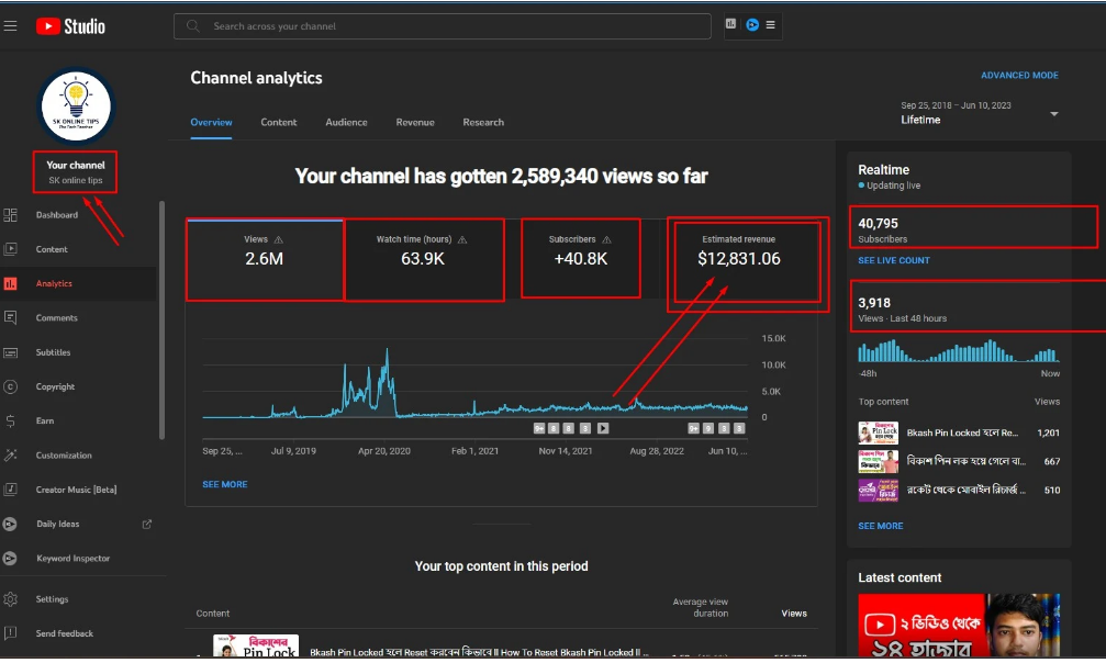 YouTube channel Monetization Work Proof